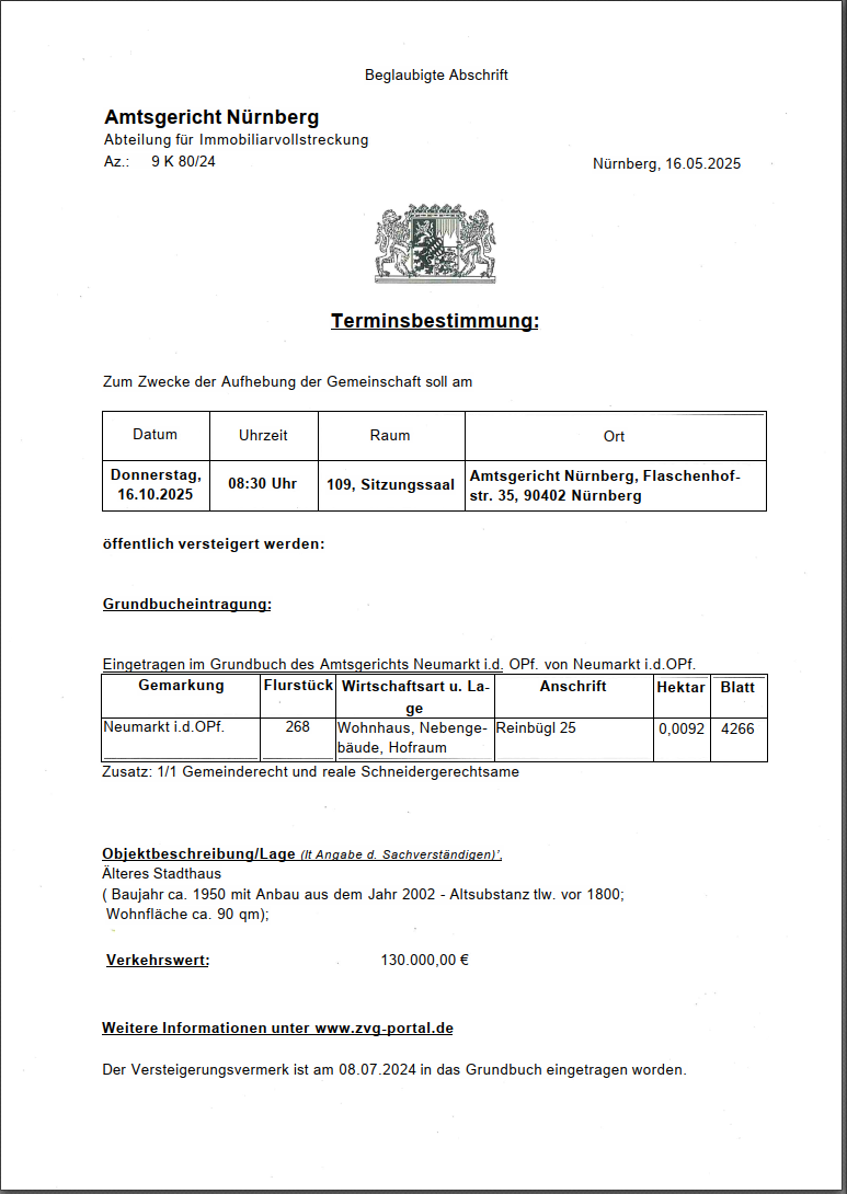 Amtliche Bekanntmachung