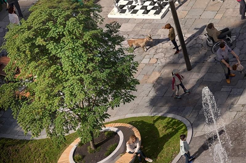 Zukunftsbild Ausschnitt Rathausplatz, Fotoquelle Reinventing Society & Loomn & Stadt Neumarkt I.D.Opf. Leider haben wir keinen Alternativtext zu diesem Bild, aber wir arbeiten daran.