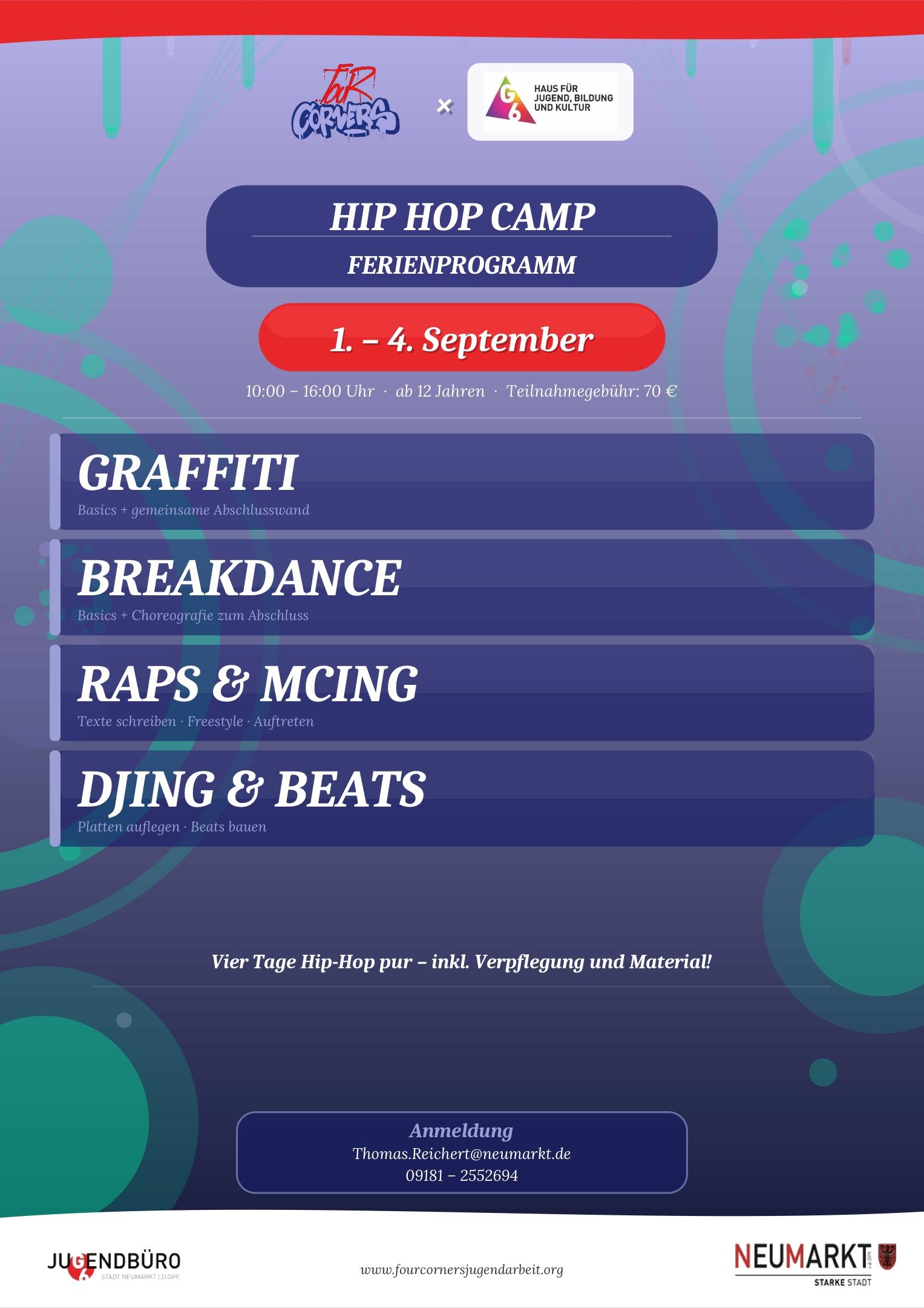 Das G6 veranstaltet Hip-Hop Camp für Jugendliche in den Sommerferien