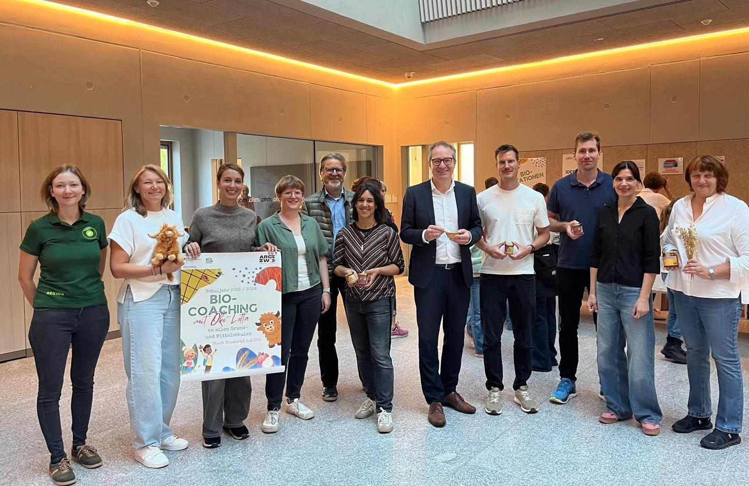 Bild: Organisatoren und Unterstützer beim Biocoaching Biotag – Foto: Lara Koller