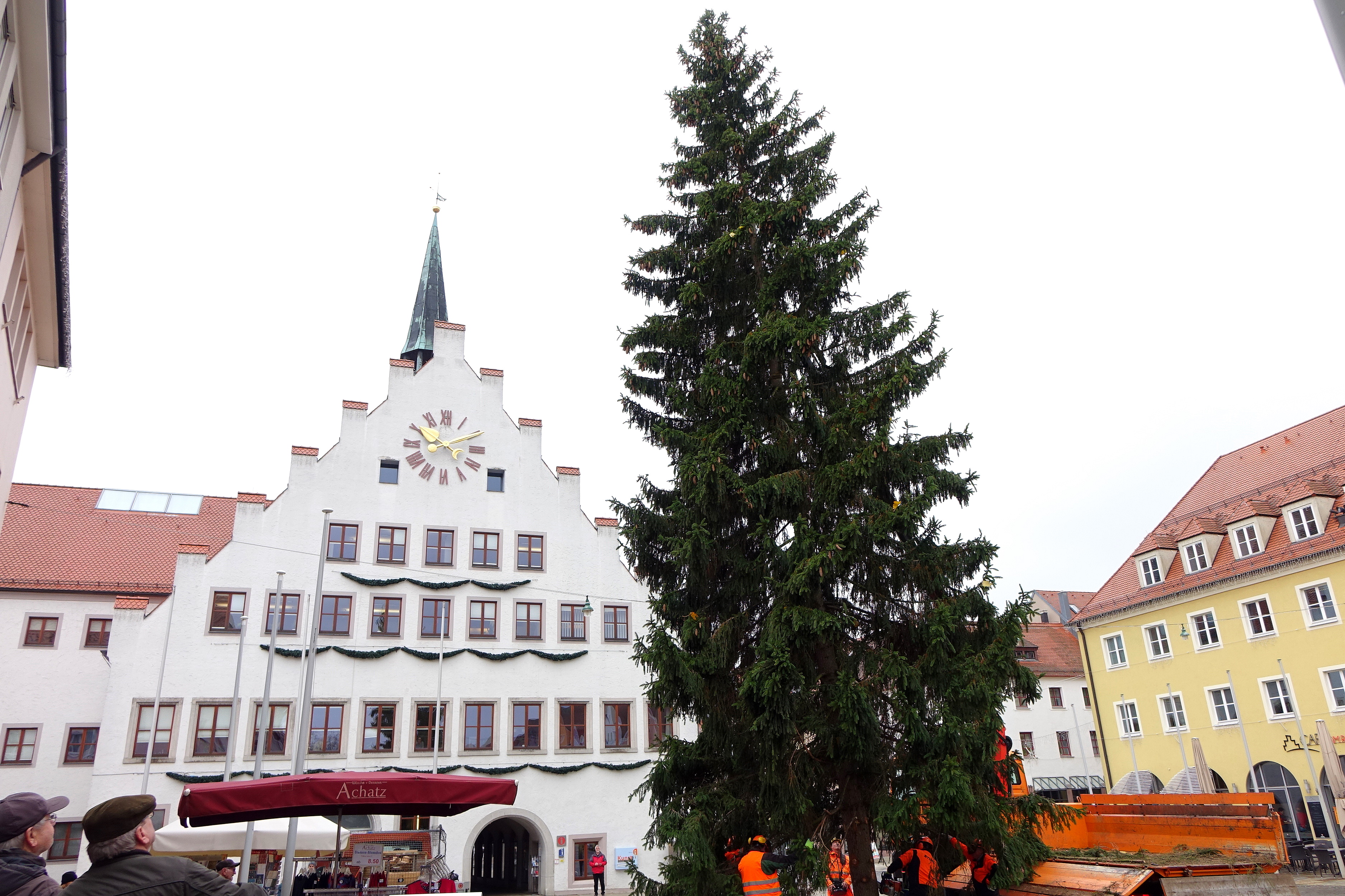 Baum wird mit Kran eingehoben.JPG Leider haben wir keinen Alternativtext zu diesem Bild, aber wir arbeiten daran.