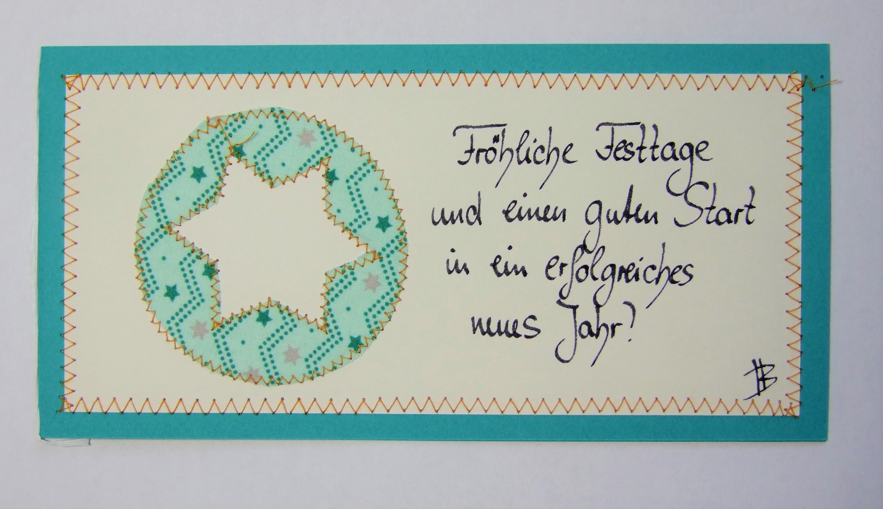 Genähte Grußkarte von Birgit Heindl Leider haben wir keinen Alternativtext zu diesem Bild, aber wir arbeiten daran.