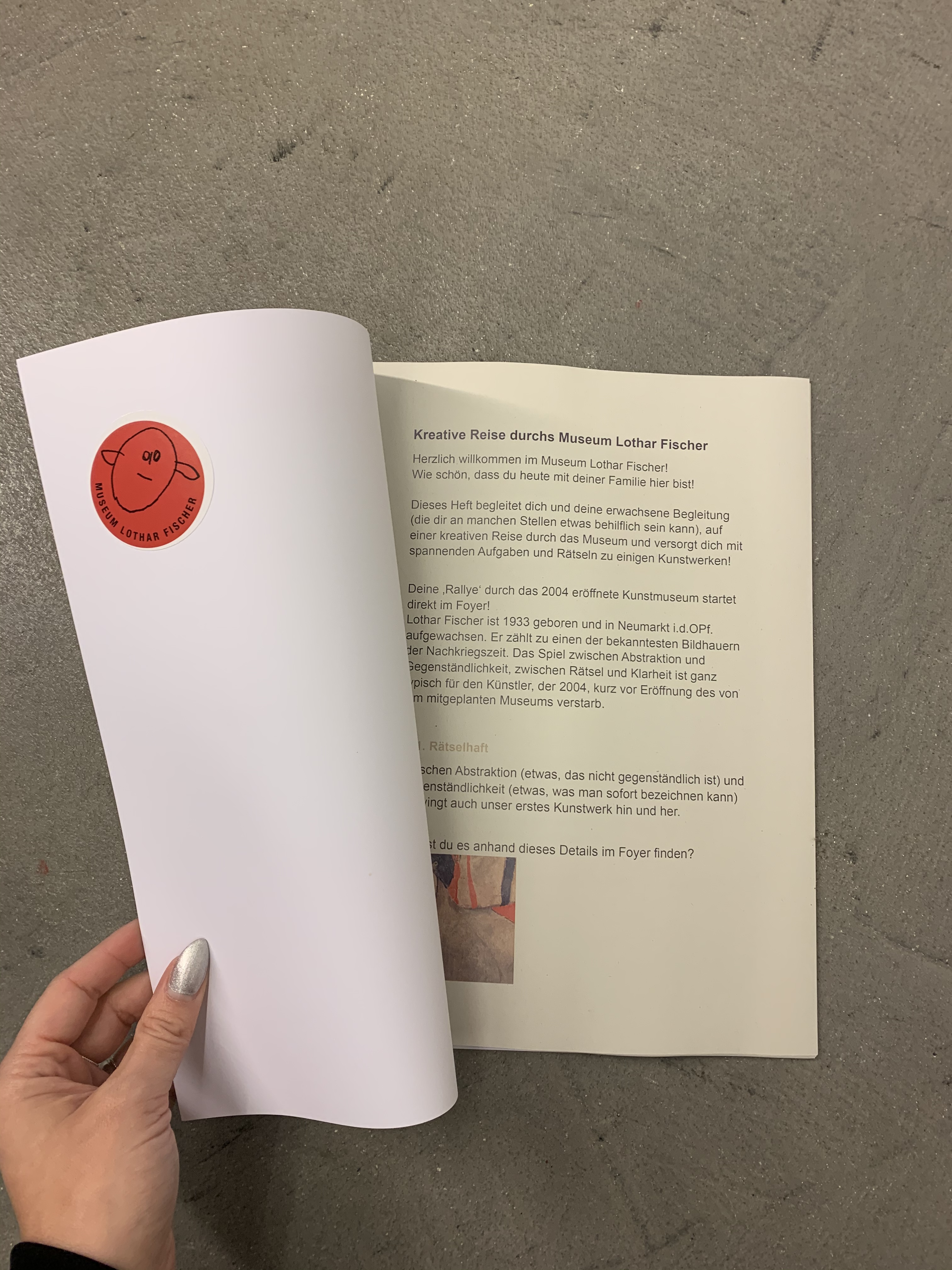 Heft zur Entdeckertour im Museum. Foto: Janina Schuler Leider haben wir keinen Alternativtext zu diesem Bild, aber wir arbeiten daran.
