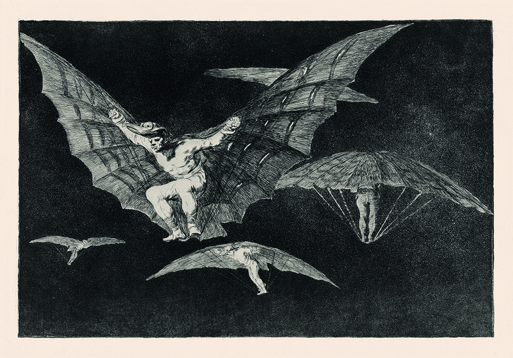 Francisco de Goya
Modo de volar (eine Art zu fliegen), 1816-1824. Blatt 13 aus „Los Disparates“
Foto: Bernhard Strauss Leider haben wir keinen Alternativtext zu diesem Bild, aber wir arbeiten daran.