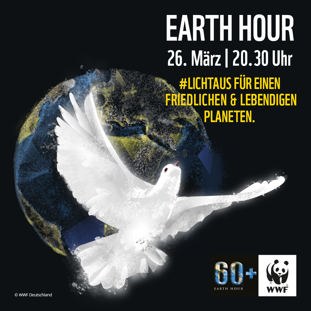 „Earth Hour 2022“: Neumarkt setzt ein Zeichen für Frieden, Klimaschutz und einen menschlichen Planeten
