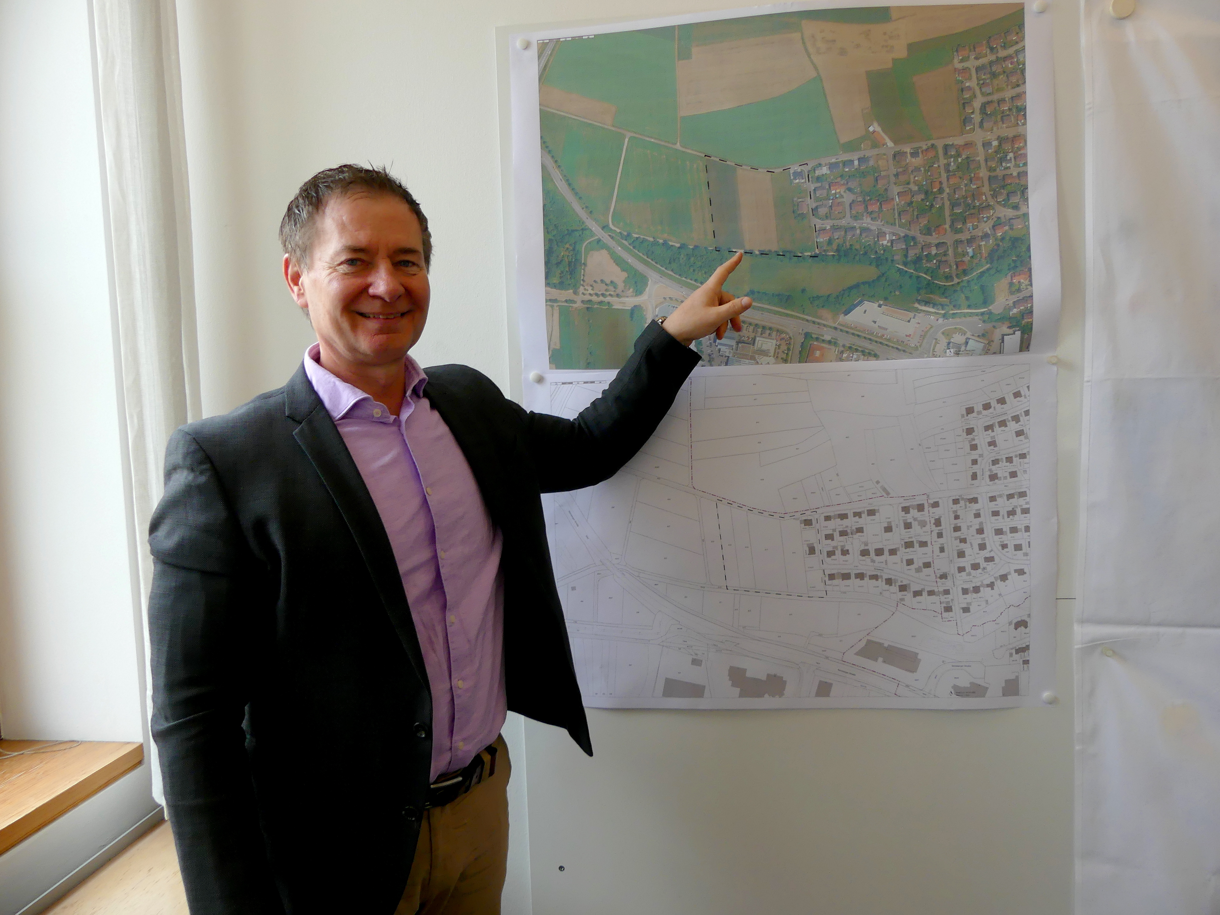 Oberbürgermeister Thumann stellt Ideen für neues Baugebiet vor