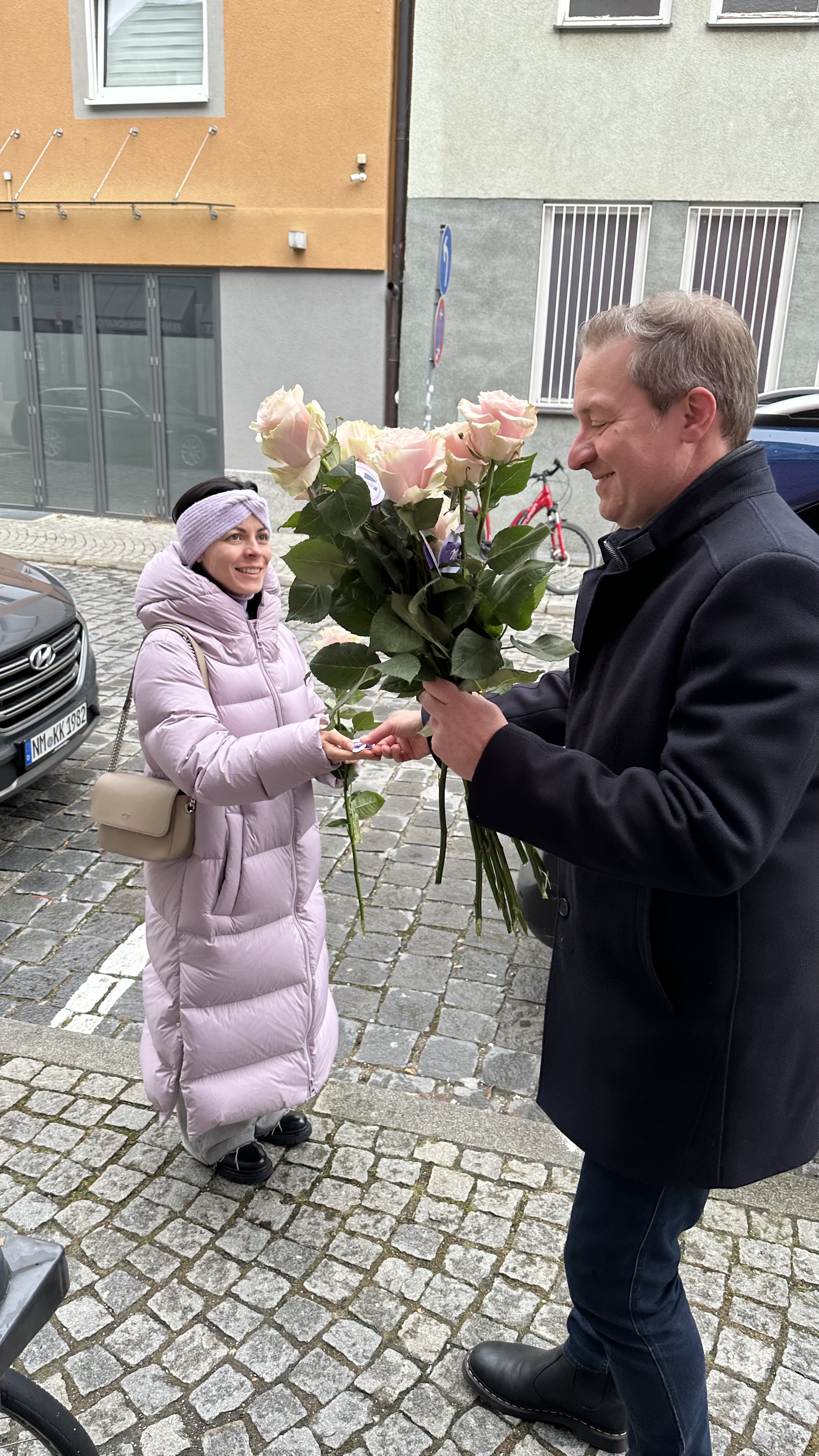 Rosen vom Stadtoberhaupt am Valentinstag