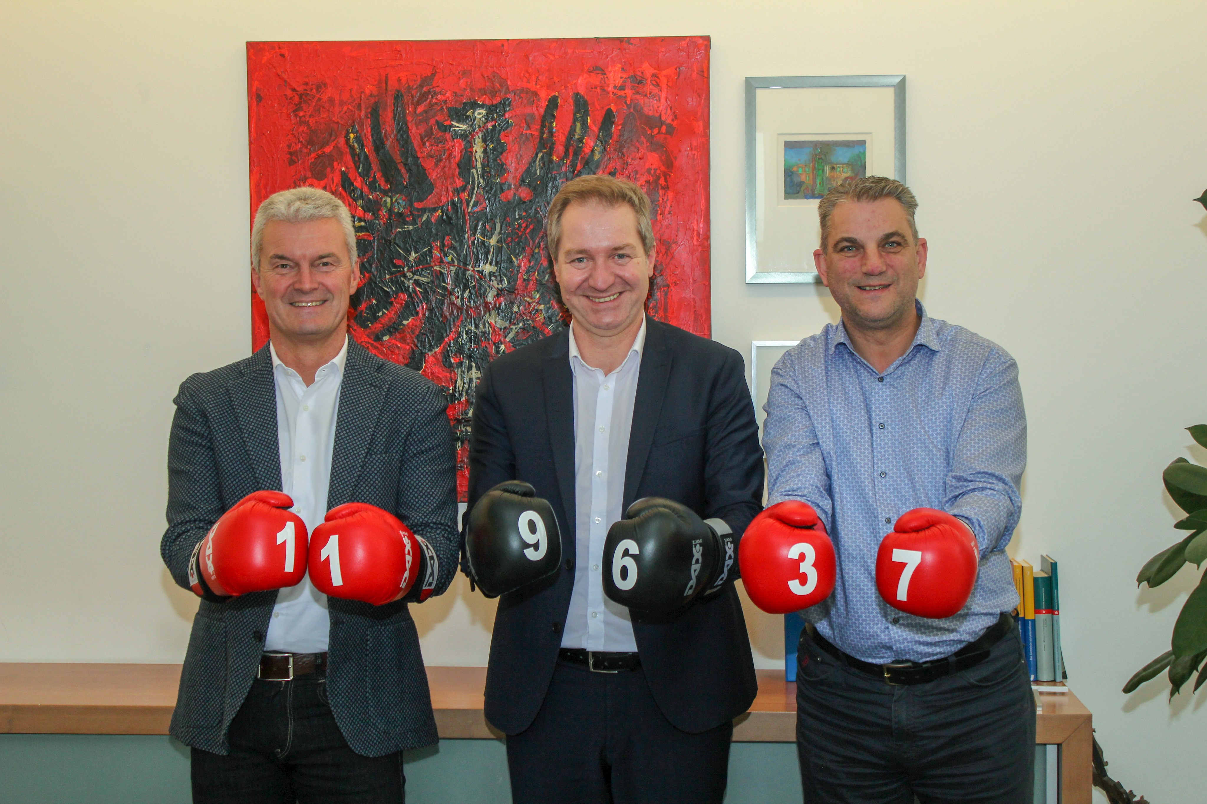 Tourismusreferent Werner Thumann, Oberbürgermeister Markus Ochsenkühn und Rainer Seitz vom Amt für Touristik präsentierten die Rekordzahlen.